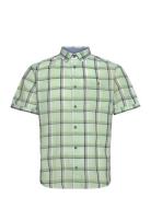 Checked Slubyarn Shirt Tops Shirts Casual Green Tom Tailor