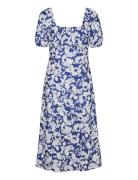 Vmfrej 2/4 Calf Dress Wvn Exp Polvipituinen Mekko Blue Vero Moda