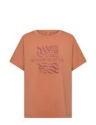 Sc-Banu Tops T-shirts & Tops Short-sleeved Orange Soyaconcept