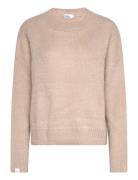 Florie Brushed Sweater Tops Knitwear Jumpers Beige Once Untold