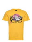 Tokyo Vl Graphic T Shirt Tops T-shirts Short-sleeved Yellow Superdry