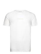 Lindbergh Print Tee S/S Tops T-shirts Short-sleeved White Lindbergh