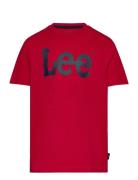 Wobbly Graphic T-Shirt Tops T-shirts Short-sleeved Red Lee Jeans