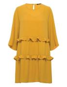 Ellora Kristelle Dress Bz Lyhyt Mekko Yellow Bruuns Bazaar