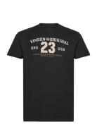 Kooper Reg Sj Vin M Tee Tops T-shirts Short-sleeved Black VINSON