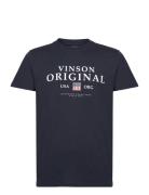 Liam Reg Sj Vin M Tee Tops T-shirts Short-sleeved Blue VINSON