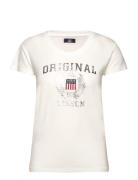 Karla Lf Vi Vin W Tee Tops T-shirts & Tops Short-sleeved White VINSON