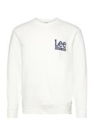 Crew Sws Tops Sweat-shirts & Hoodies Sweat-shirts White Lee Jeans