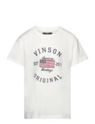 Korbin Reg Sj Vin J Tee Tops T-shirts Short-sleeved White VINSON