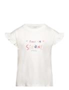 Embroidered Message T-Shirt Tops T-shirts Short-sleeved White Mango