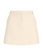 Core Straight Short Skirt Lyhyt Hame Cream Tommy Hilfiger