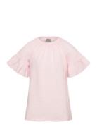 Blouse Ss Muslin Tops Blouses & Tunics Pink Huttelihut
