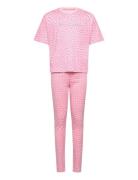 Warped Juicy Ss Tee And Legging Lounge Set Pyjamasetti Pyjama Pink Jui...