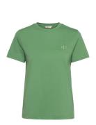 Reg Tonal Shield Ss T-Shirt Tops T-shirts & Tops Short-sleeved Green G...