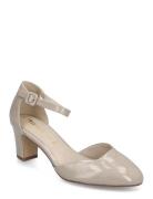 Women Court Sho Shoes Heels Pumps Classic Beige Tamaris