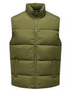 Onsalvin Quilt Puffer Vest Otw Vd Liivi Green ONLY & SONS