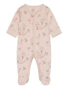 Pyjamas W Foot Newborn Pyjama Sie Jumpsuit Haalari Pink Lindex