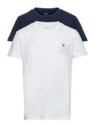 C-Neck T-Shirt 2-Pack Tops T-shirts Short-sleeved Multi/patterned GANT