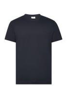 Slim-Fit Cotton V-Neck T-Shirt Tops T-shirts Short-sleeved Navy Mango