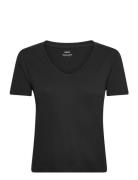 Short-Sleeved Cotton T-Shirt Tops T-shirts & Tops Short-sleeved Black ...