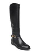 Brooke Burnished Leather Riding Boot Korkeavartiset Saapikkaat Black L...