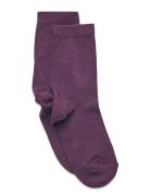 Cotton Socks Sukat Purple Melton