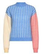 Sgnachi, 2108 Cable Knit Tops Knitwear Jumpers Blue STINE GOYA