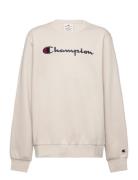 Crewneck Sweatshirt Tops Sweat-shirts & Hoodies Sweat-shirts Beige Cha...