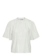 Yasgunia 2/4 Shirt S. Tops Blouses Short-sleeved White YAS