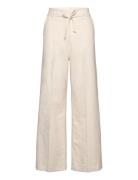 Jade - Tactile Cotton Structure Bottoms Trousers Wide Leg Cream Day Bi...