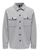 Onsnewkodyl Overshirt Sweat Noos Tops Overshirts Grey ONLY & SONS