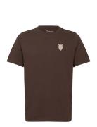 Regenerative Organic Cotton Chest E Tops T-shirts Short-sleeved Brown ...