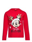 Tshirt Tops T-shirts Long-sleeved T-shirts Red Mickey Mouse