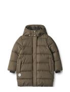 Puffer Coat Yrsa Toppatakki Khaki Green Wheat