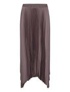 Irregular Pleated Skirt Polvipituinen Hame Brown Mango