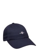 Unisex. Cotton Twill Cap Accessories Headwear Caps Navy GANT