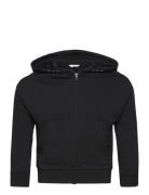 Zipped Hoodie Tops Sweat-shirts & Hoodies Hoodies Black Mango