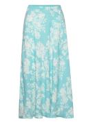 Floral Long Skirt Pitkä Hame Blue Mango