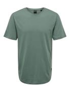 Onsmatt Life Longy Ss Tee Tops T-shirts Short-sleeved Green ONLY & SON...