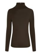 Merino Roll-Nk Sweater Tops Knitwear Turtleneck Brown Tommy Hilfiger