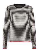 Stripe Ellis Knit Tops T-shirts & Tops Long-sleeved Black Mads Nørgaar...