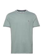 S/S Tipped Ringer Te Tops T-shirts Short-sleeved Blue Original Penguin