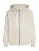 Essential Fleece Zip Through Tops Sweat-shirts & Hoodies Hoodies Cream...