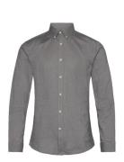 Yarn Dyed Oxford Superflex Shirt L/ Tops Shirts Casual Grey Lindbergh