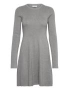 Ck Intarsia Sweater Dress Polvipituinen Mekko Grey Calvin Klein Jeans