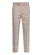 Flannel Wool Blend Formal Pant Bottoms Trousers Formal Beige Lindbergh