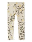 Flos Beige Jersey Leggings Baby Bottoms Leggings Cream Garbo&Friends