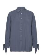 Jessie Blouse Tops Blouses Long-sleeved Blue Lexington Clothing