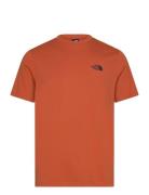 M S/S Simple Dome Tee Sport T-shirts Short-sleeved Orange The North Fa...