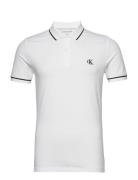 Tipping Slim Polo Tops Polos Short-sleeved White Calvin Klein Jeans